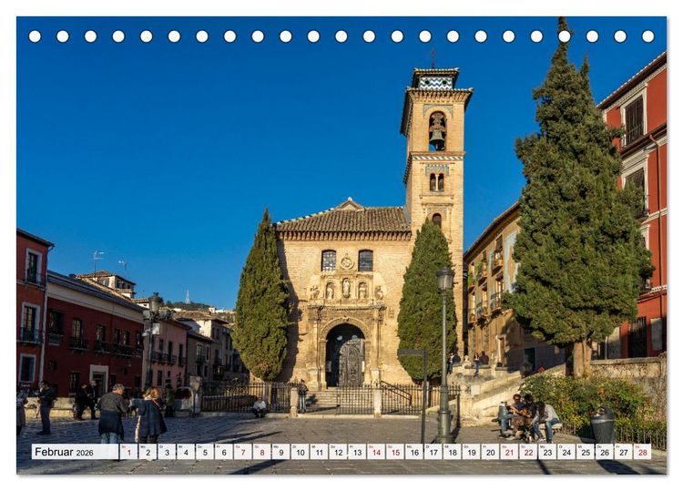 Produktbild: Andalusien - Granada (Tischkalender 2026 DIN A5 quer), CALVENDO Monatskalender