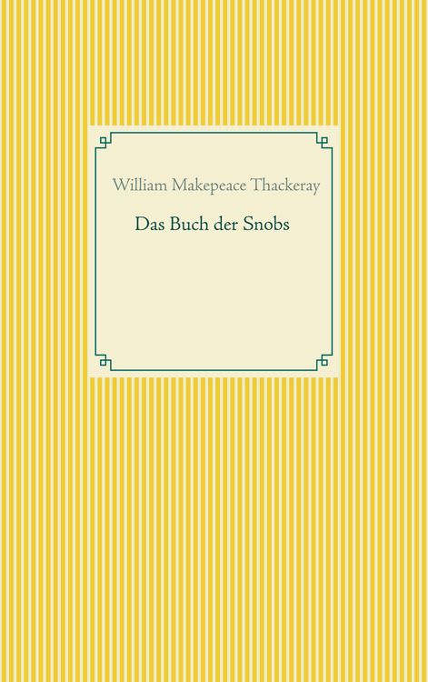 Produktbild: Das Buch der Snobs