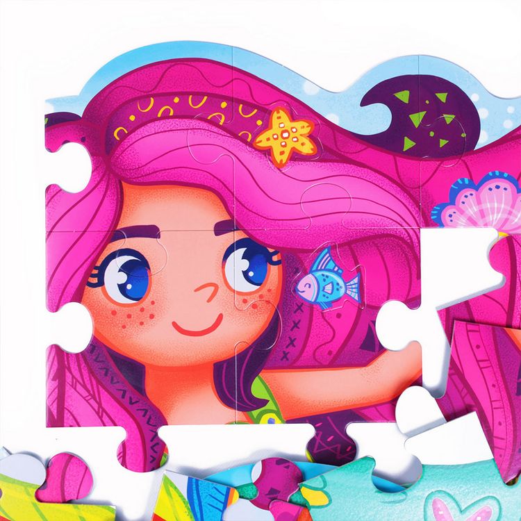 Produktbild: Puzzle Roter K&auml;fer Bodenpuzzle Meerjungfrau RK7010-02