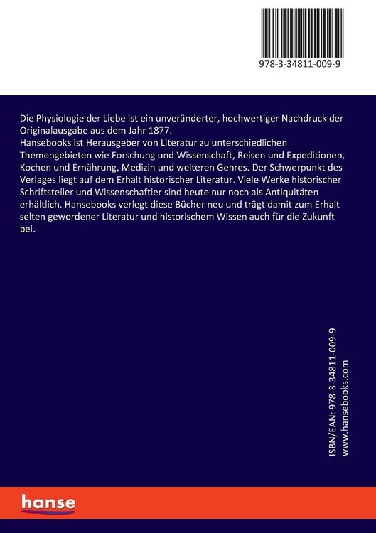 Produktbild: Die Physiologie der Liebe