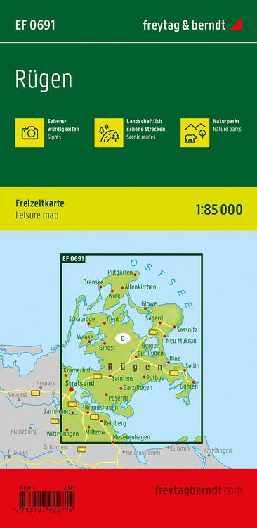Produktbild: Freytag & berndt Freizeitkarte R&uuml;gen 1:85.000