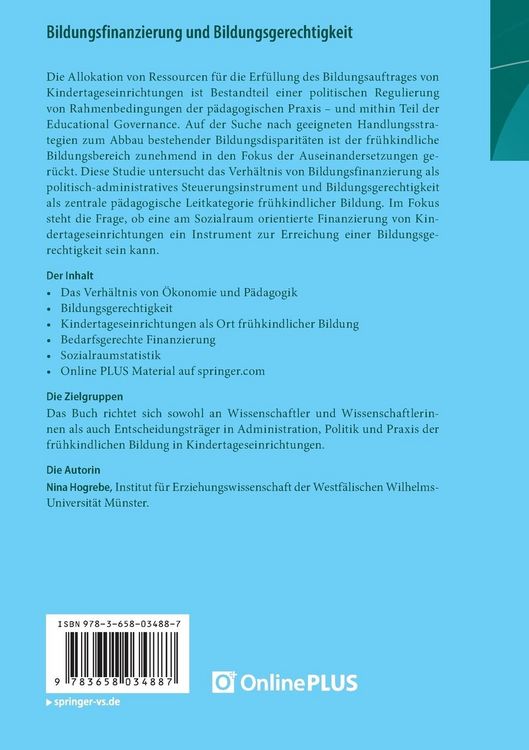 Produktbild: Bildungsfinanzierung und Bildungsgerechtigkeit