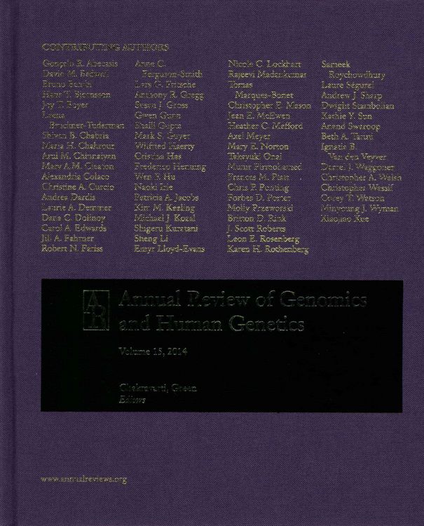 Produktbild: Annual Review of Genomics and Human Genetics 2014