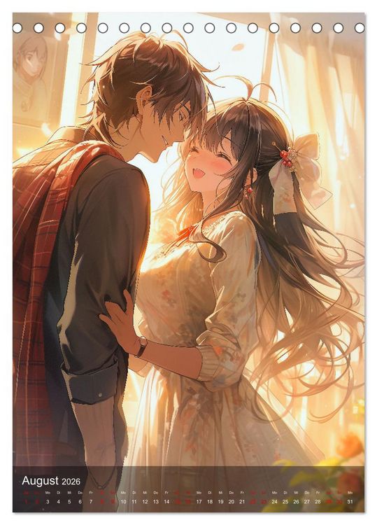 Produktbild: Verliebt in Manga (Tischkalender 2026 DIN A5 hoch), CALVENDO Monatskalender