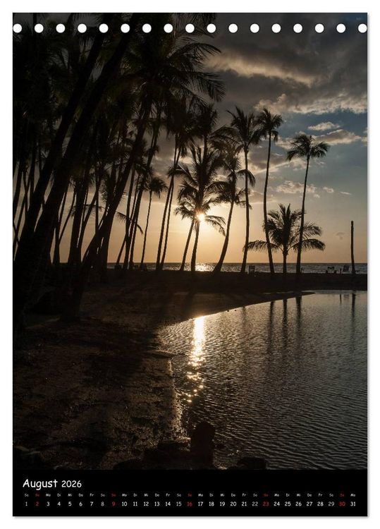 Produktbild: Hawaiian Sunsets (Tischkalender 2026 DIN A5 hoch), CALVENDO Monatskalender