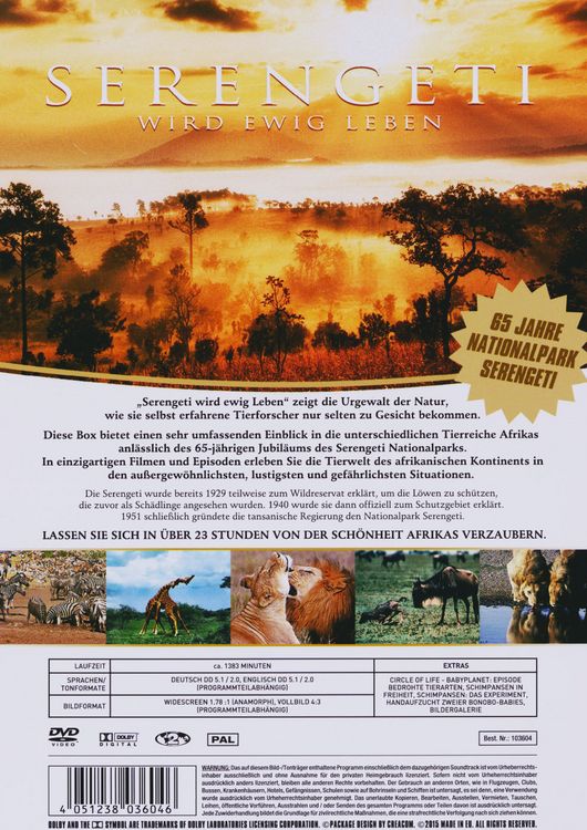 Produktbild: Serengeti wird ewig leben [8 DVDs]