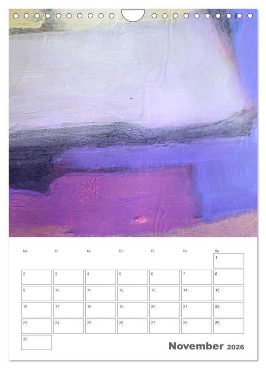 Produktbild: Farbliche Stille - Ein Jahr der inneren Ruhe mit abstrakten Farbspielen (Wandkalender 2026 DIN A4 hoch), CALVENDO Monatskalender