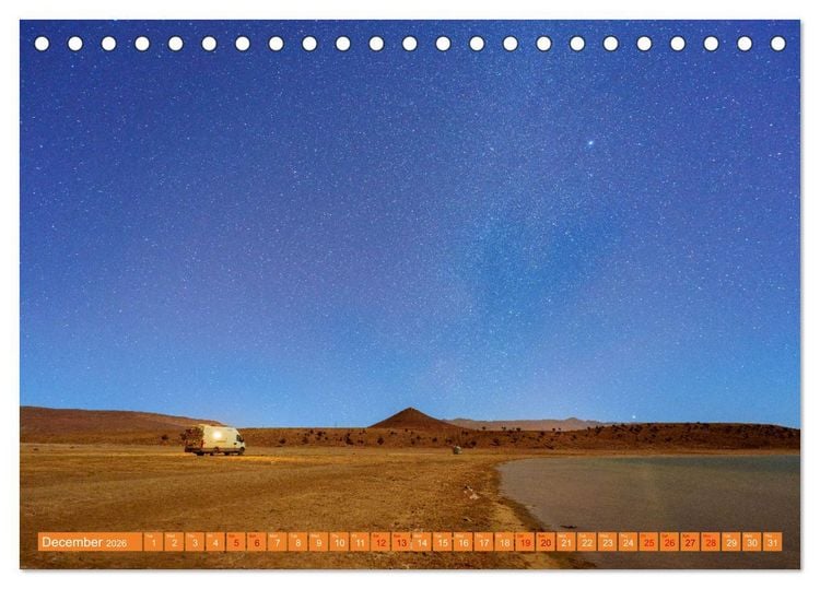Produktbild: Van Life Road Trip Morocco (Desk Calendar 2026 DIN A5 landscape), CALVENDO 12 Month DeskCalendar