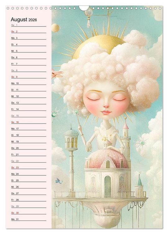 Produktbild: Tarot Wunderwelten. Surrealistische und magische Tarot-Kunst (Wandkalender 2026 DIN A3 hoch), CALVENDO Monatskalender