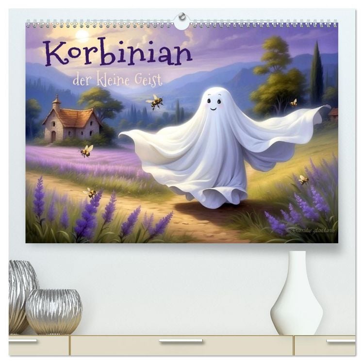 Produktbild: Korbinian, der kleine Geist (hochwertiger Premium Wandkalender 2026 DIN A2 quer), Kunstdruck in Hochglanz