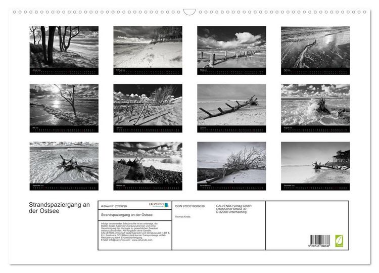 Produktbild: Strandspaziergang an der Ostsee (Wandkalender 2026 DIN A2 quer), CALVENDO Monatskalender