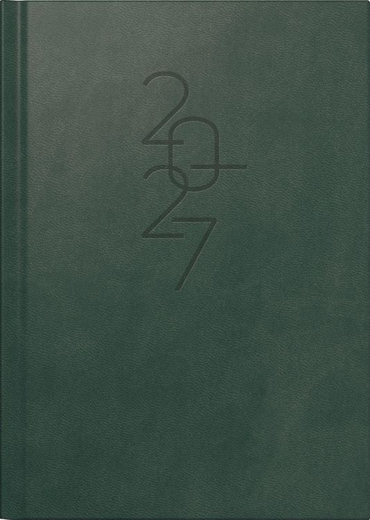 Produktbild: rido/id&eacute; 7026033017 Buchkalender Mod. Mentor 2027 A5, Kunstleder, dunkelgr&uuml;n
