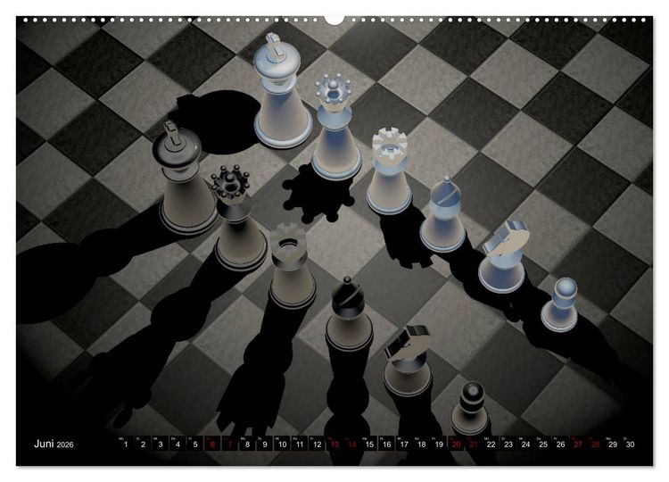 Produktbild: SCHACH - Spiel der K&ouml;nige (Wandkalender 2026 DIN A2 quer), CALVENDO Monatskalender