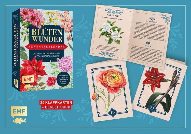 Produktbild: Adventskalender-Kartenset: Bl&uuml;tenwunder