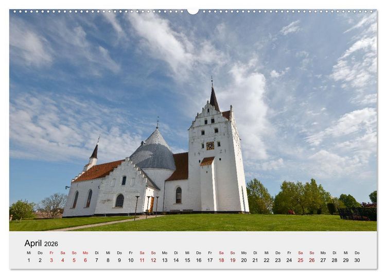 Produktbild: D&auml;nemark - Land, K&uuml;sten, St&auml;dte (Wandkalender 2026 DIN A2 quer), CALVENDO Monatskalender