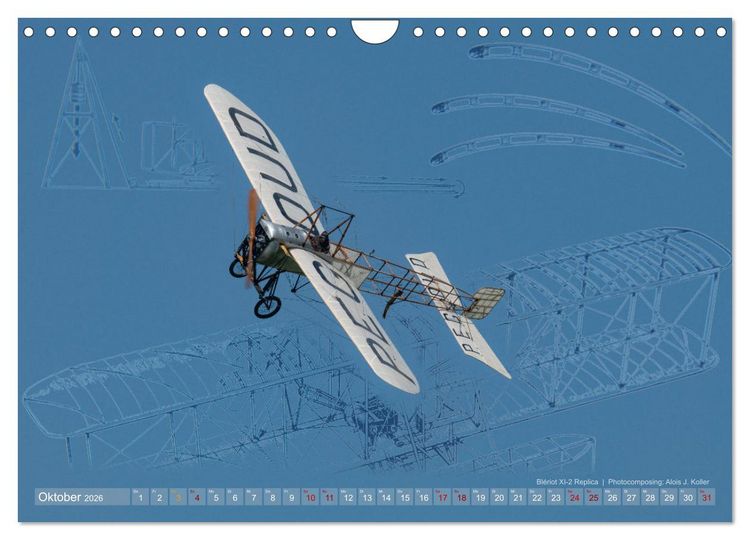 Produktbild: Aviatik Photocomposing 2026 (Wandkalender 2026 DIN A4 quer), CALVENDO Monatskalender