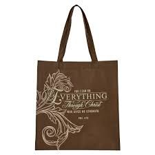 Produktbild: Everything Through Christ Fluted Iris Shopping Tote Bag