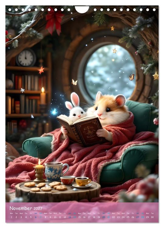 Produktbild: Cute Hamsters - For Kids - (Wall Calendar 2027 DIN A4 portrait), CALVENDO 12 Month Wall Calendar