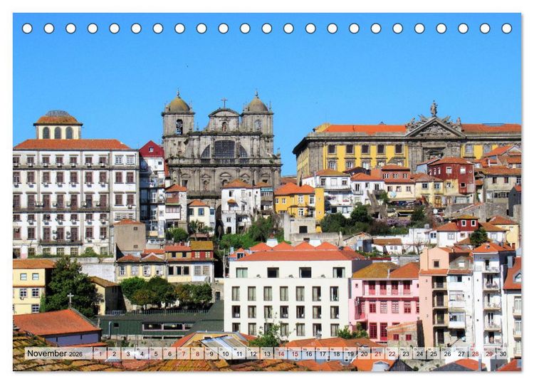 Produktbild: St&auml;dtereise nach Porto (Tischkalender 2026 DIN A5 quer), CALVENDO Monatskalender