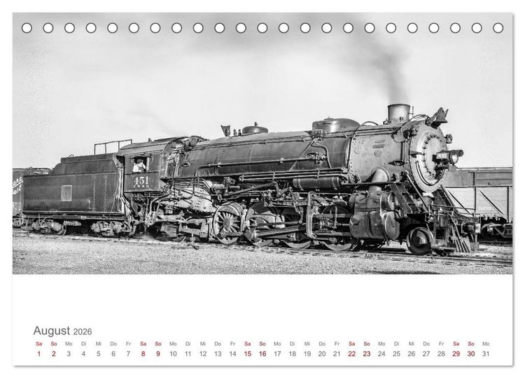 Produktbild: US-Dampflokomotiven (Tischkalender 2026 DIN A5 quer), CALVENDO Monatskalender