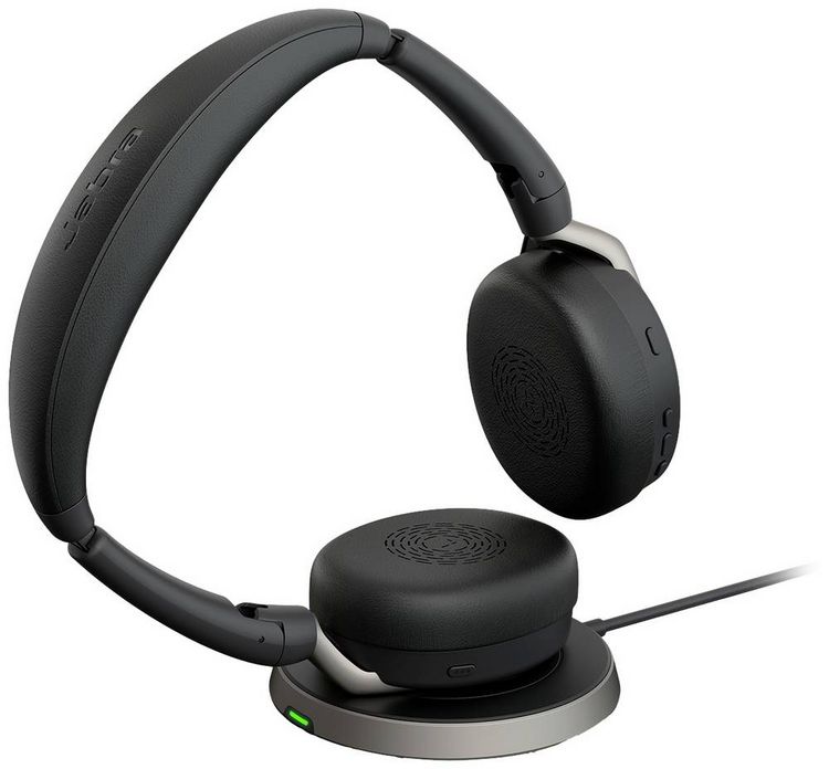 Produktbild: Jabra Evolve2 65 Flex Link380a MS + Ladepad On Ear Headset Bluetooth&reg; Stereo Schwarz Noise Cancelling Headset