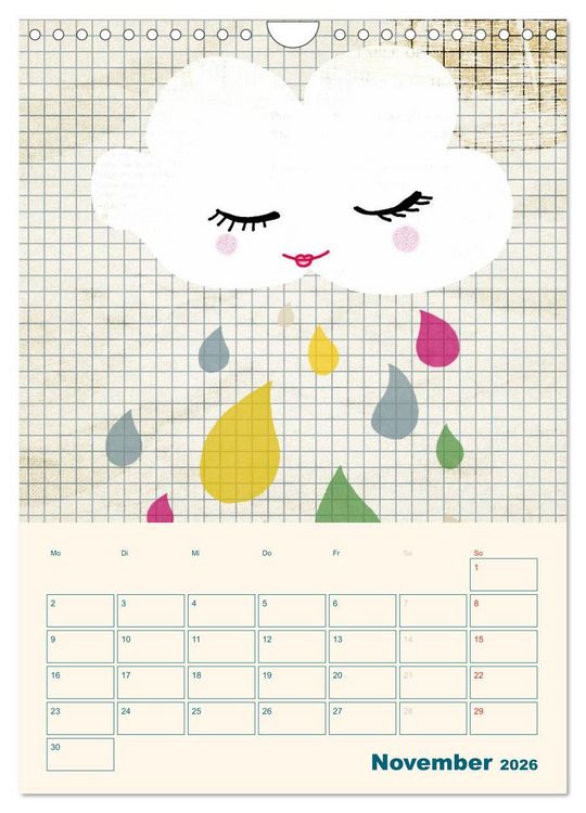 Produktbild: Kindliche Motive von Little Miss Arty - Illustrationen! (Wandkalender 2026 DIN A4 hoch), CALVENDO Monatskalender