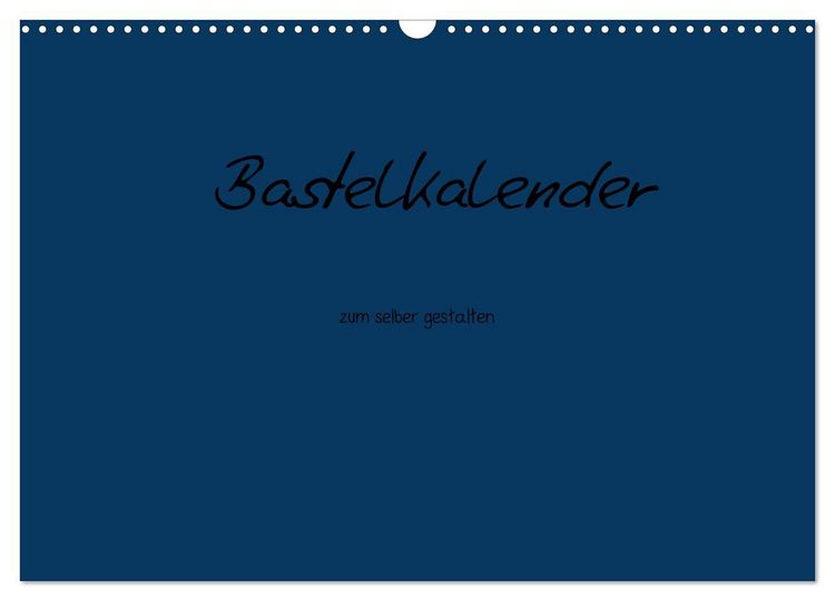 Produktbild: Bastelkalender - Dunkelblau (Wandkalender 2027 DIN A3 quer), CALVENDO Monatskalender