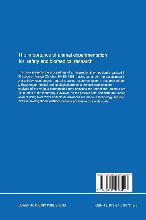 Produktbild: The Importance of Animal Experimentation for Safety and Biomedical Research