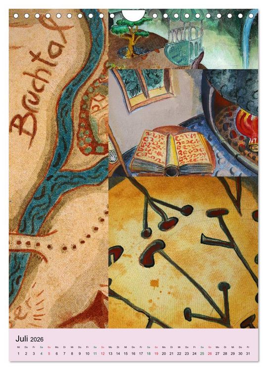 Produktbild: Thilia. Reise durch Mittelerde. Acrylmalerei von Michael Weiler. (Wandkalender 2026 DIN A4 hoch), CALVENDO Monatskalender
