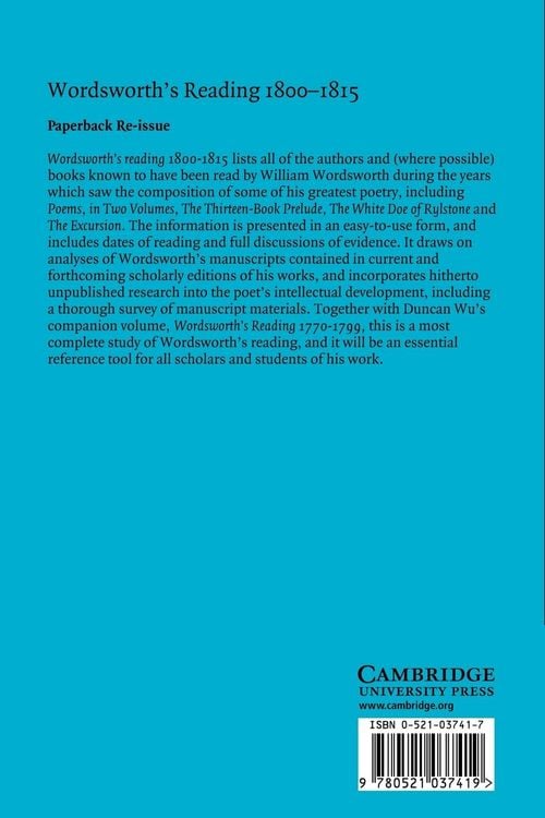 Produktbild: Wordsworth's Reading 1800 1815