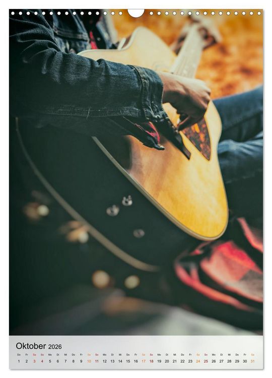 Produktbild: Gitarren Liebe (Wandkalender 2026 DIN A3 hoch), CALVENDO Monatskalender