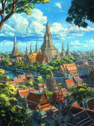 Produktbild: CALVENDO Puzzle Wat Arun in Bangkok Thailand | 1000 Teile Lege-Gr&ouml;&szlig;e 64x48cm Foto-Puzzle f&uuml;r gl&uuml;ckliche Stunden