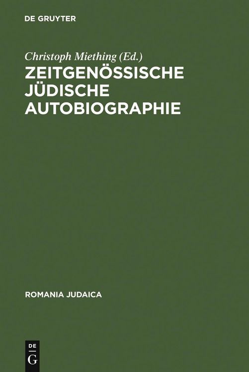 Produktbild: Zeitgen&ouml;ssische j&uuml;dische Autobiographie