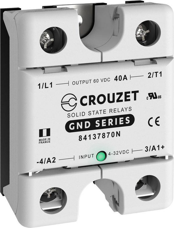 Produktbild: Crouzet Halbleiterrelais 84137870N 40 A Schaltspannung (max.): 60 V/AC Gleichstromschaltung 1 St.