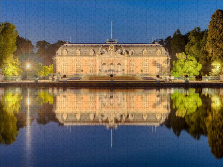 Produktbild: CALVENDO Puzzle Schloss Benrath in D&uuml;sseldorf | 1000 Teile Lege-Gr&ouml;&szlig;e 64x48cm Foto-Puzzle f&uuml;r gl&uuml;ckliche Stunden