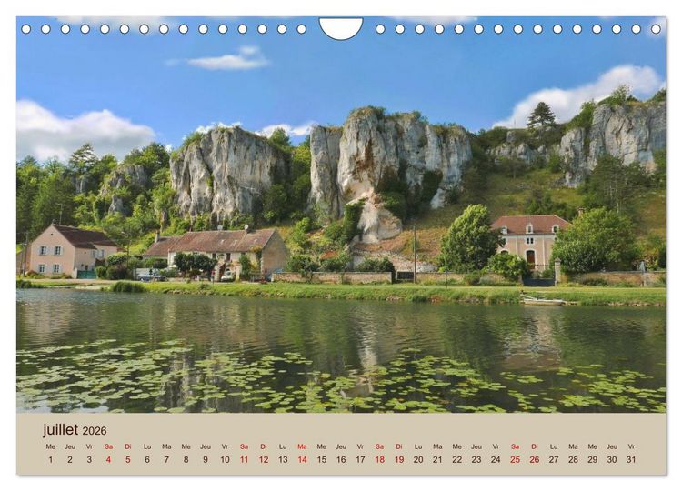 Produktbild: Paysages de l'Yonne (Calendrier mural 2026 DIN A4 vertical), CALVENDO calendrier mensuel