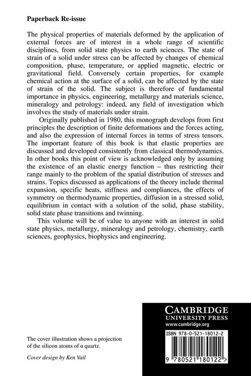 Produktbild: The Classical Thermodynamics of Deformable Materials