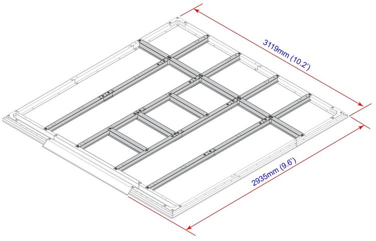Produktbild: Bodenrahmen f&uuml;r Duramax 294 x 312