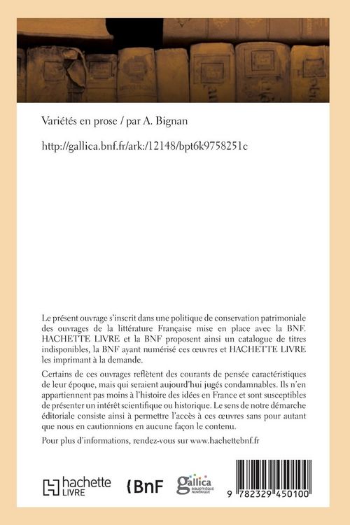 Produktbild: Vari&eacute;t&eacute;s en prose