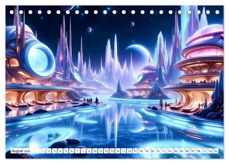 Produktbild: Welten aus Licht (Tischkalender 2026 DIN A5 quer), CALVENDO Monatskalender