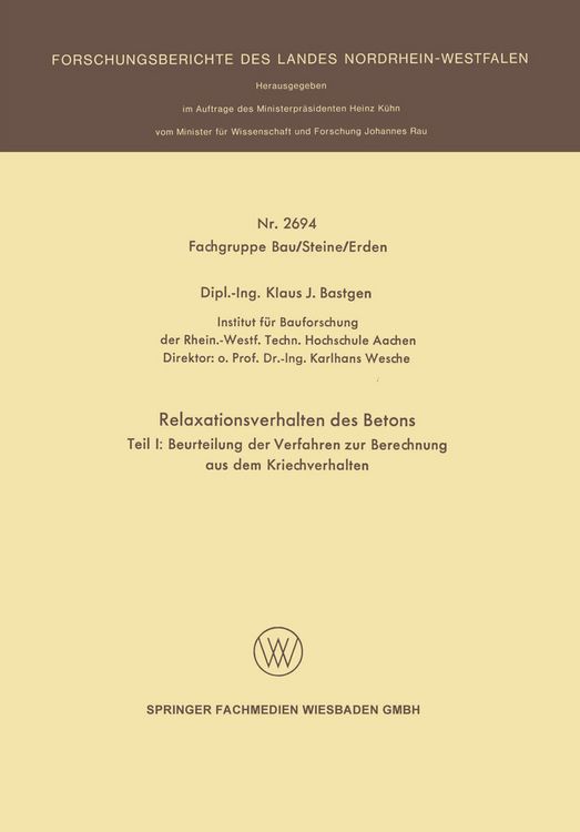 Produktbild: Relaxationsverhalten des Betons