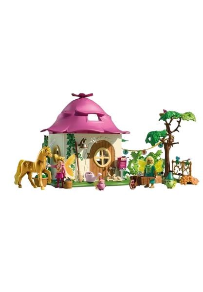 Produktbild: PLAYMOBIL 71838 Gem&uuml;tliches Feenzuhause mit Goldeinhorn und Stall