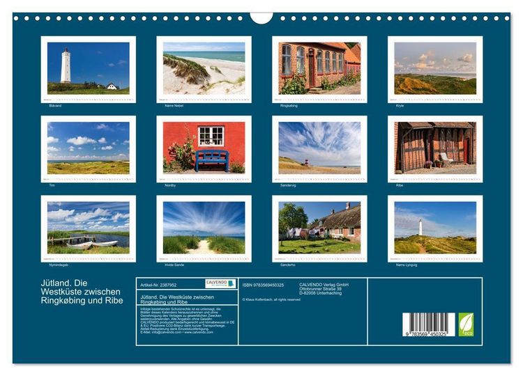 Produktbild: J&uuml;tland. Die Westk&uuml;ste zwischen Ringk&oslash;bing und Ribe (Wandkalender 2027 DIN A3 quer), CALVENDO Monatskalender