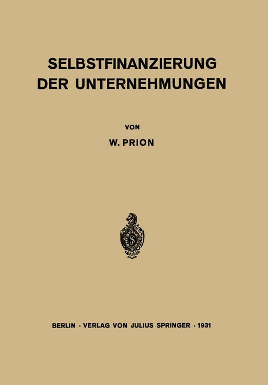 Produktbild: Selbstfinanzierung der Unternehmungen