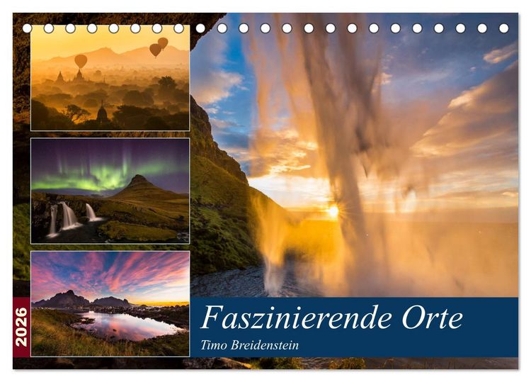 Produktbild: Faszinierende Orte (Tischkalender 2026 DIN A5 quer), CALVENDO Monatskalender