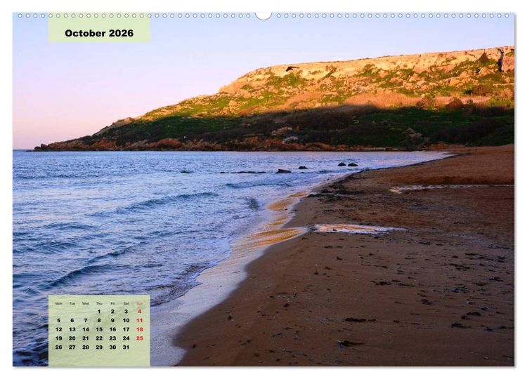 Produktbild: Malta and Gozo two historical islands (High Quality Premium Wall Calendar 2026 DIN A2 landscape),CALVENDO 12 Month Wall Calendar