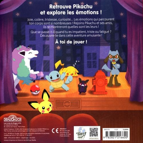 Produktbild: Pok&eacute;mon : mes premi&egrave;res notions : les &eacute;motions