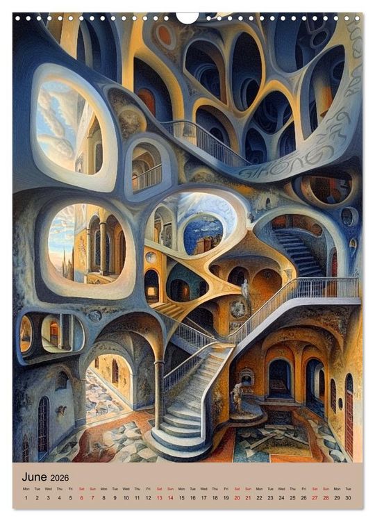 Produktbild: Dali meets Technology (Wall Calendar 2026 DIN A3 portrait), CALVENDO 12 Month Wall Calendar