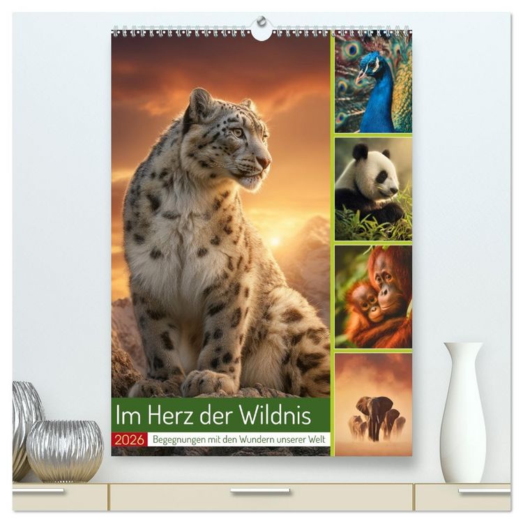Produktbild: Im Herz der Wildnis (hochwertiger Premium Wandkalender 2026 DIN A2 hoch), Kunstdruck in Hochglanz