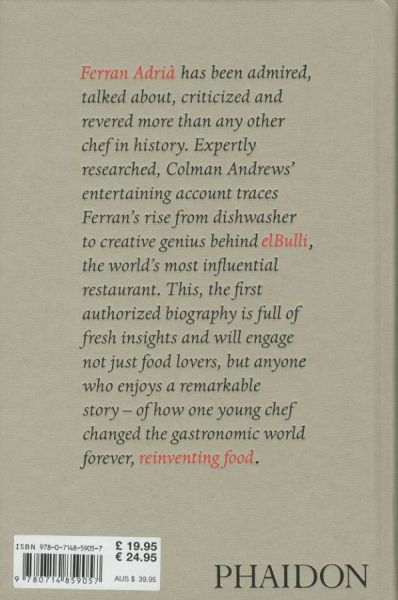 Produktbild: Reinventing Food; Ferran Adria: The Man Who Changed The Way We Eat